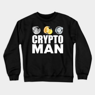 Crypto Man w Crewneck Sweatshirt